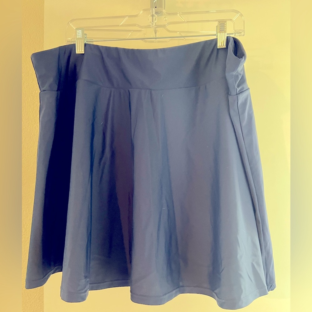 Navy swim skirt, 3X